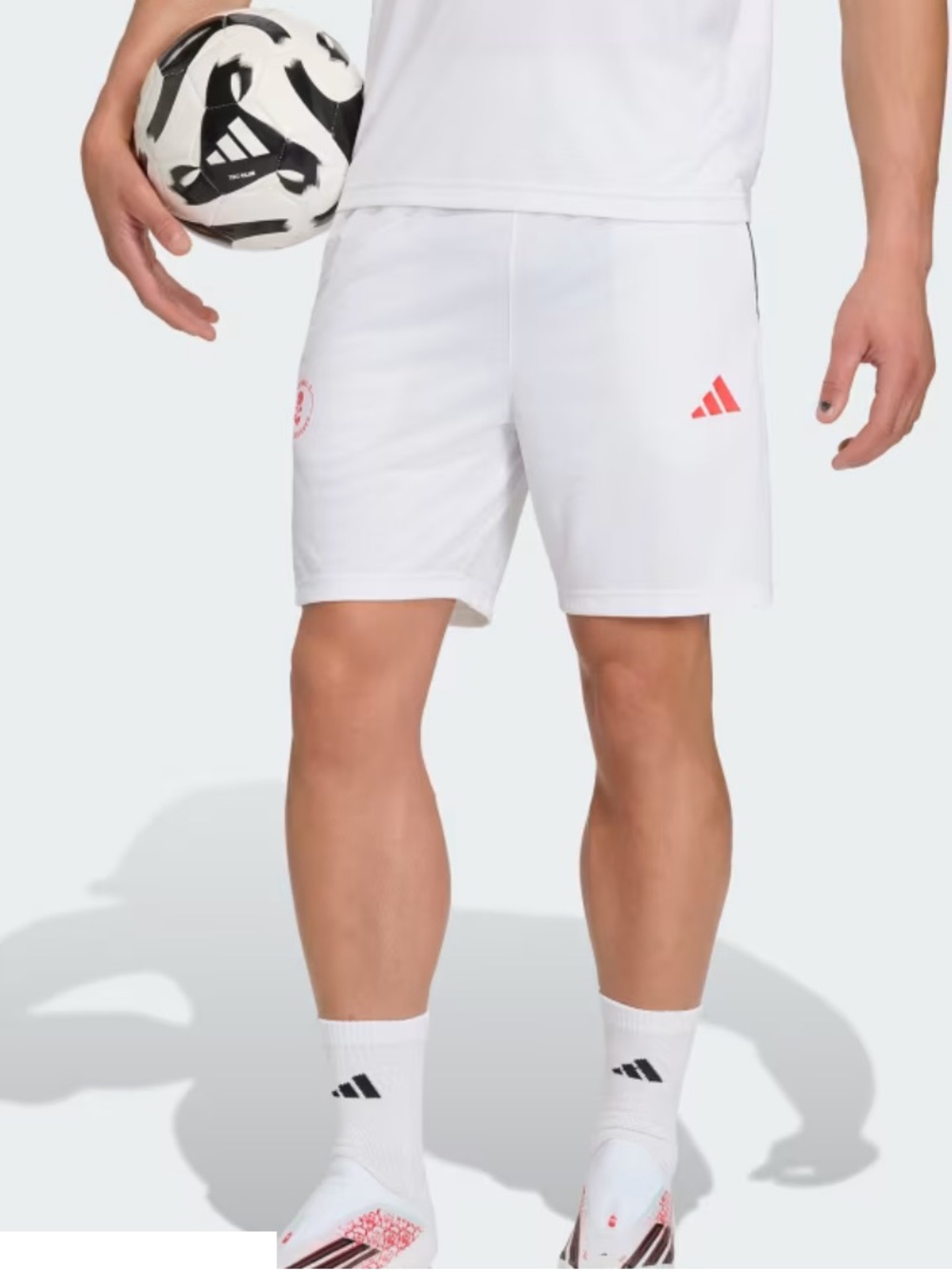 Adidas LAMINE YAMAL TRAINING SHORTS (Men's White Training Shorts with Pink Logo)